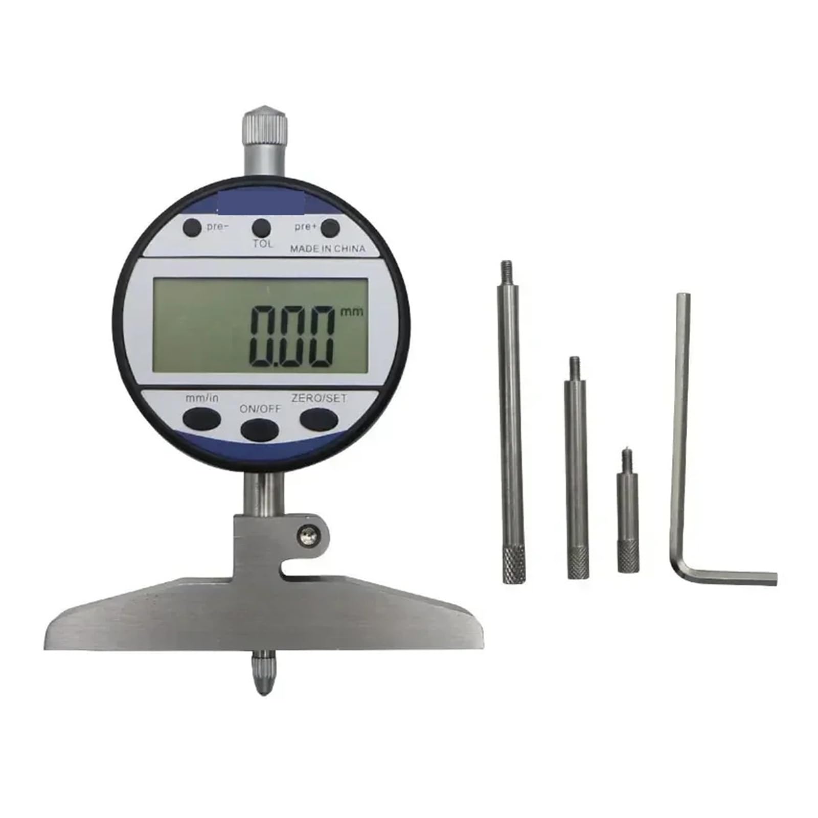 Medidor de profundidad con indicador digital, calibre de profundidad de 0 a 100 mm, herramienta de medición con indicador digital Mide cualquier cosa