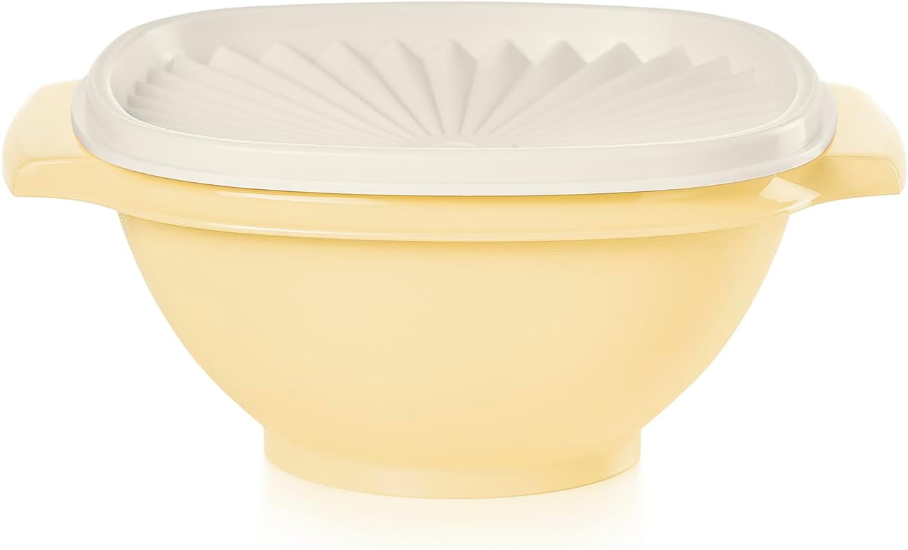Tupperware Heritage Collection, 3.5 Cup Bowl with Starburst Lid 4 Pack, Vintage Multi Color, Dishwasher Safe and BPA Free (860 ml)