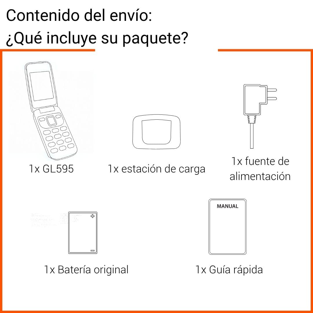 Gigaset GL595 Flip Móvil para Personas Mayores, Botón SOS, Negro | Teclas grandes, resistente a polvo y salpicaduras, sin contrato, pantalla TFT