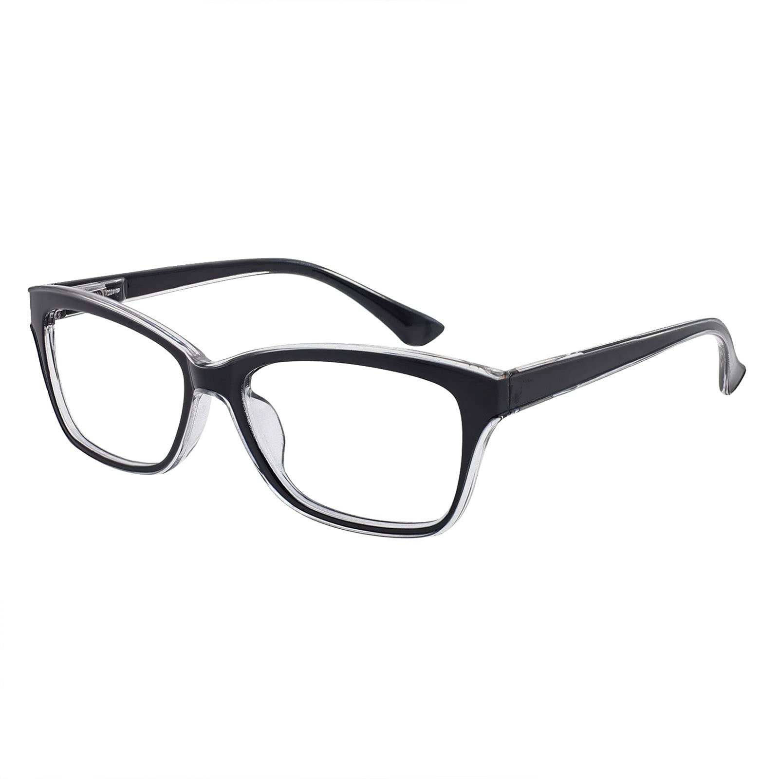 MARE AZZURO Reading Gl Women's Fashion Rectangular Readers 0 100 150 200 250 300 350 (Black 1.00)