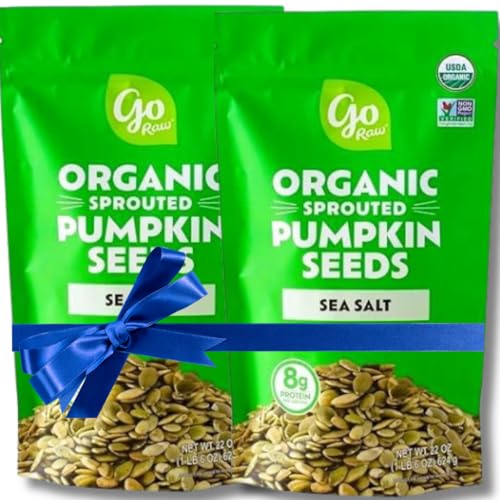 Go Raw Organic Sprouted Pumpkin Seeds, Sea Salt, 22 oz (Pack of 2...
