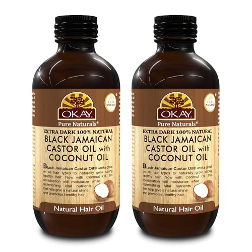 Okay Pure Naturals 100% Pure Black Jamaican Castor Oil with ...