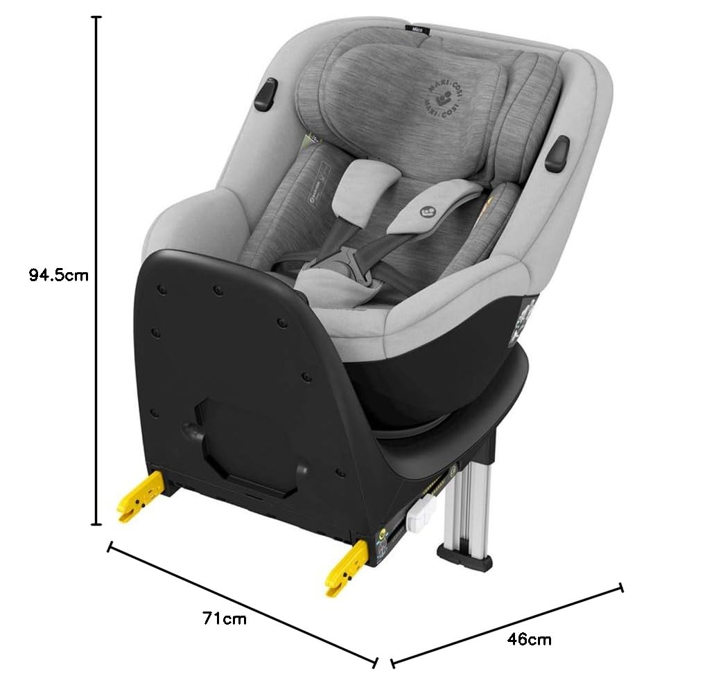 Maxi-Cosi Mica i-Size, 360 Swivel car seat, 360 car seat with isofix 0 - 4 years, 40-105 cm, 0-18 kg, Rearfacing up to 4 years, G-Cell Side Impact Protection, Newborn Inlay, Authentic Grey