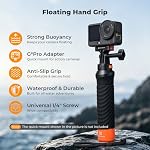 K&F CONCEPT Waterproof Floating Handle Grip, Selfie Stick for Water Sports | Action Camera Handle Accessories for GoPro Hero 13/12/11/10/9 Mission 1 PRO,DJI Osmo Action 5 Pro 6/4/3,Insta360 Ace Pro ZP07