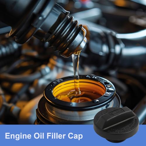 Motoröleinfülldeckel, Auto-Kraftstofftankdeckel Korrosionsbeständig, Gewindeanschluss passend für 15610‑P5G‑000 rostfrei, wasserdicht, für Pkw, Lkw & Wohnmobile