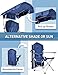 Docusvect Beach Chair with Canopy Shade, Folding Camping Chair with Canopy with Cup Holder, Side Pocket for Camp, Beach, Tailgates, Fishing - Support 330 LBS