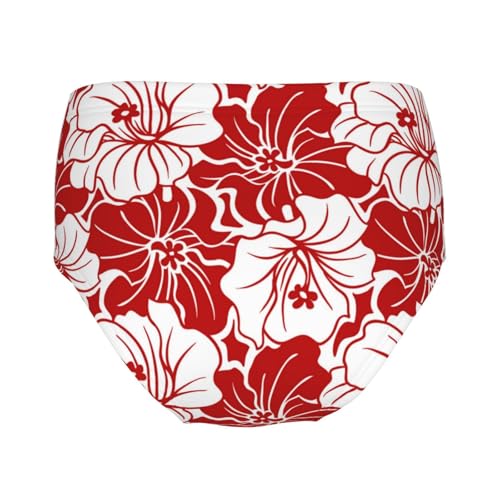 Tropical Hawaiian With Hibiscus Girls' Underwear Soft Cotton Little Girls Panties Comfort Briefs2