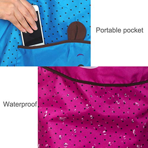 Lzttyee Stylist Salon Smock Jacket Waterproof Haircut Cape Barber Cartoon Apron,Kitchen Apron,Nail Tech,Massage Therapist (Rose Red)