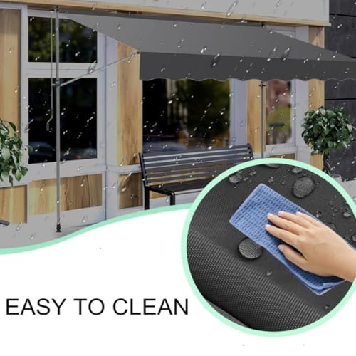 Tissu de rechange pour auvent rétractable jaune imperméable pour extérieur