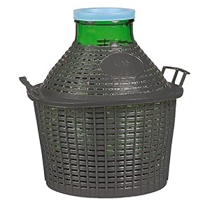 Bouchonnerie Jocondienne GC15 Bonbonne Entourage Plast Grand Col Verre Transparent 37 x 37 x 40 cm 15 L