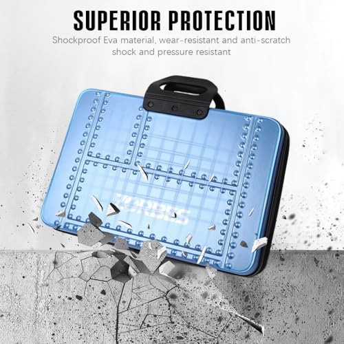 Image of ZORBES15'' 16'' Hard Shell Protective Laptop Sleeve for MacBook, Shockproof & Water-Resistant Travel Laptop Case Bag with Removable Shoulder Strap, Hand Laptop Bag, Travel Briefcase (Blue)