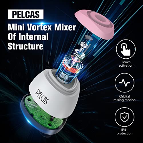 Pelcas Mini Vortex Mixer, 3000Rpm Vortex Shaker With Touch Function, Ink, Nail Polish, Eyelash Glue, Acrylic Paints Mixing, Lab Vortex For Test Tubes And Centrifuge Tubes #TOP5