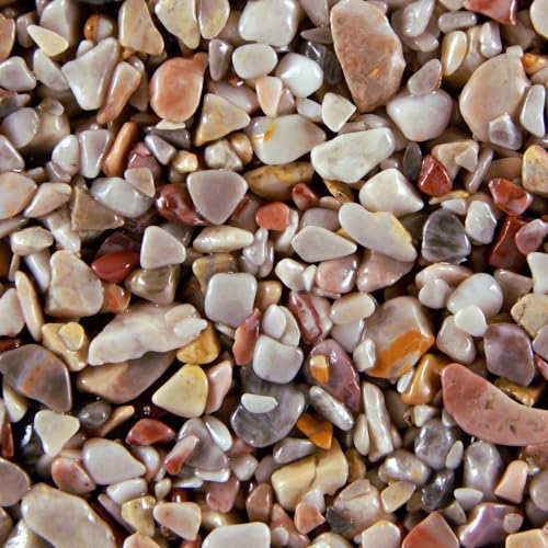 Terralith Steinteppich Marmor Komplett-Set für 1qm - Körnung: fein - 2-4mm mit Reinacrylat Bindemittel - für Wand in natur (colorato due)