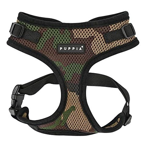 Puppia Ritefit Dog Harness small dog and medium dog harness - Adjustable and Super soft in many colours - Also usable as Puppy Harness - Anti Pull Dog Lead, Camouflage, S Cover