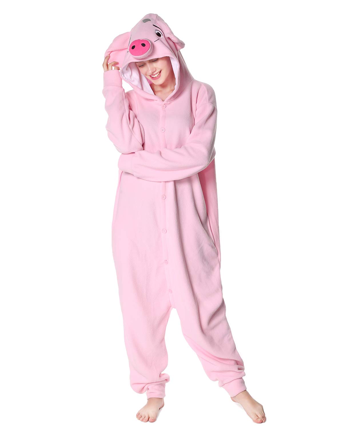 wotogold Pigiama Maiale Animale Costumi Cosplay per Adulti Unisex