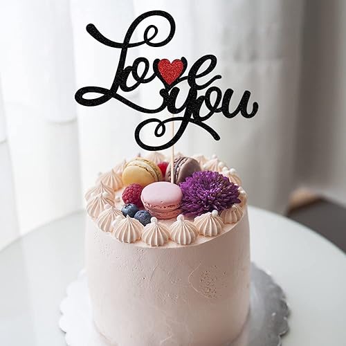 Miniatura 6 de Sleyberoy Love You Valentine - Decoración para tartas de San Valentín - Renovación de votos de amor compromiso boda despedida de soltera propuesta