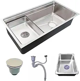 Cuba de Cozinha Gourmet Premium 78x43 Aço Inox Escovado Completa Brinovar
