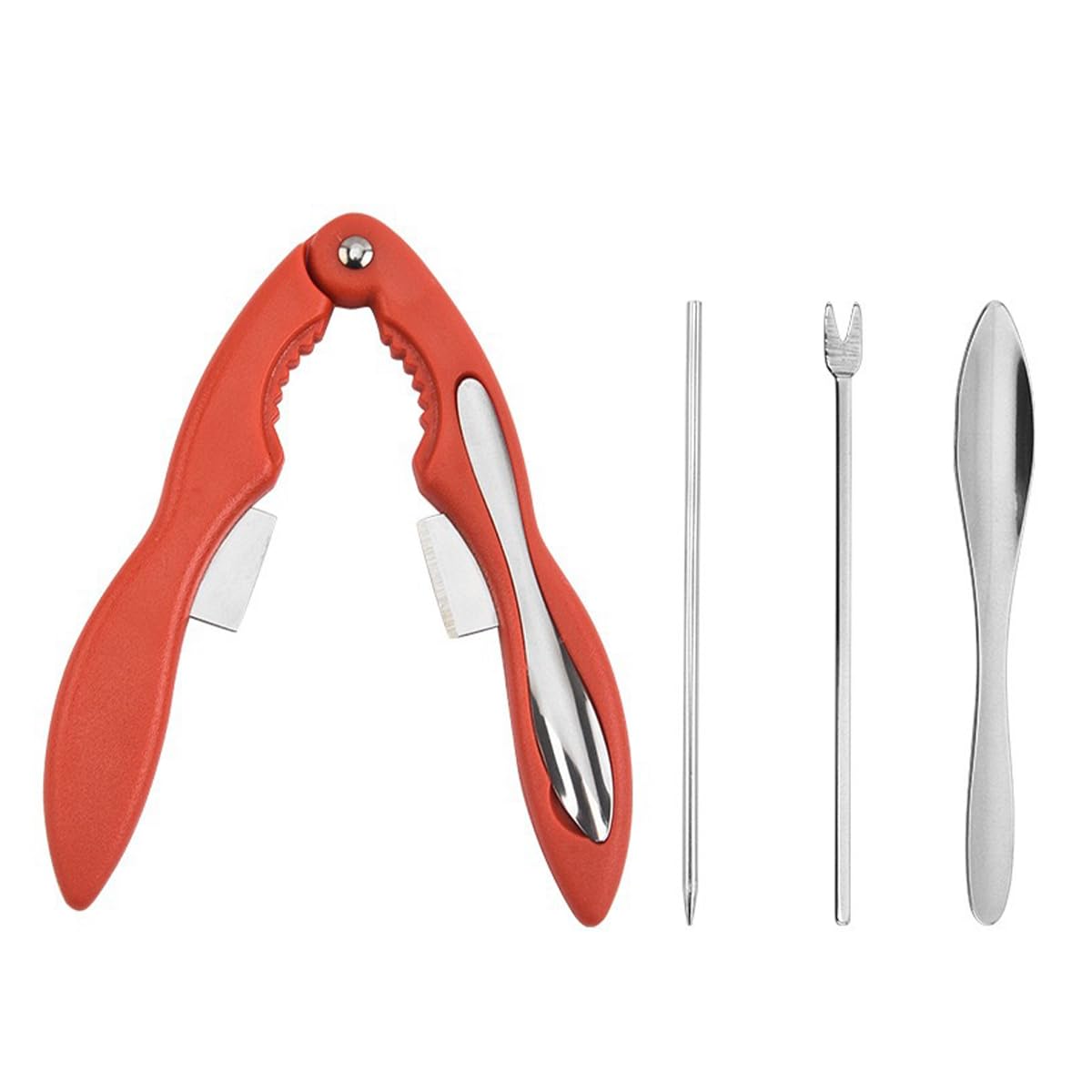 Hsthe Sea Multifunctional Crab Claws and Tools Portable Seafood Claws and Tools 3-in-1 Crab Leg Claws Crab Claws Crab Fork Crab Needle for Home Kitchen Restaurant Supplies