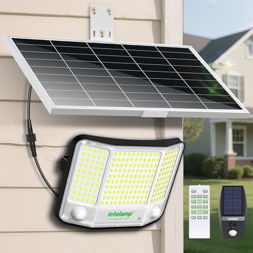 Lampes solaires d'extérieur détecteur de mouvement intelamp batterie 20000mAh