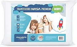 Travesseiro Nasa Premium Kids Infantil para criança Capa Impermeável antialérgico Viva Conforto