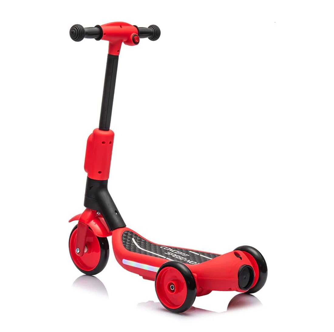 Monopattino Elettrico per Bambini 2 in 1 con Luci LED Giocattolo a Batteria 6V e a Spinta 3 Ruote Portata 30 kg