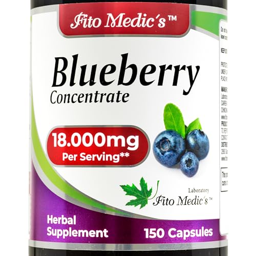 FITO MEDICS Blueberry Extract 150 Capsules Antioxidant Support Supplement