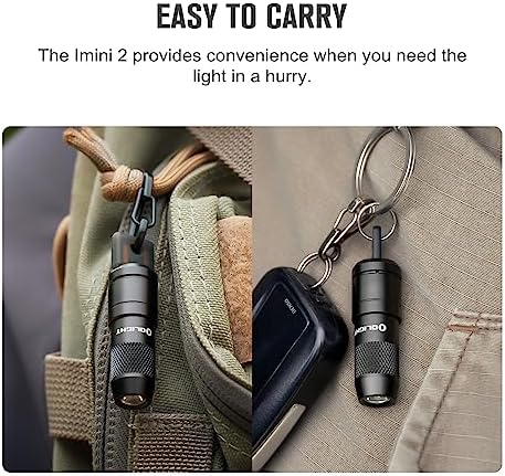 OLIGHT IMINI 2 EDC Rechargeable Keychain Flashlight, 50 Lumens Compact and Portable Mini LED Keyring Lights with Built-in Battery Ideal for Everyday Carry and Emergencies (Black) — view 7