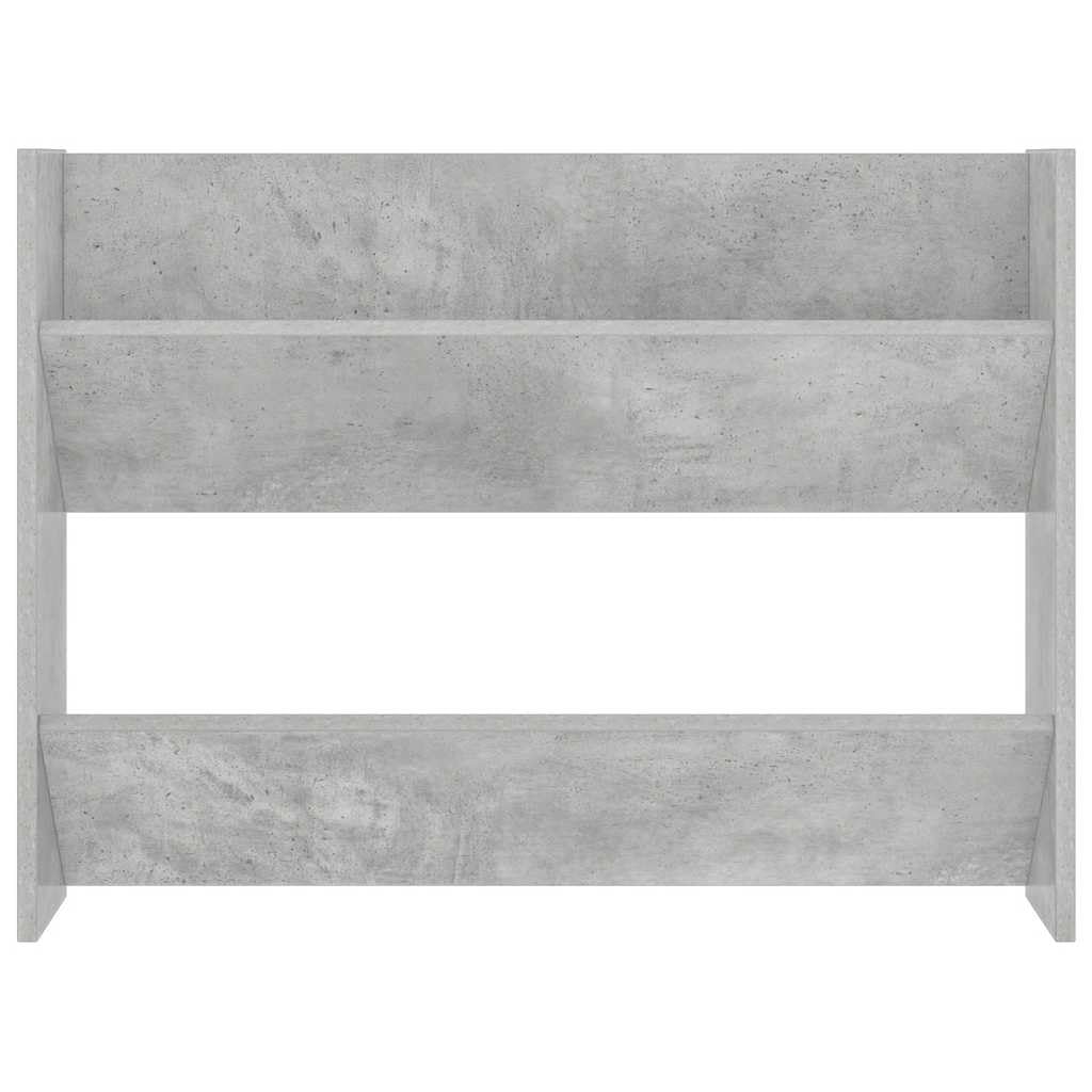 Wand-Schuhschränke 2 STK Betongrau Holzwerkstoff 80x18x60 cm Schuhregal platzsparend mit 2 Kippböden Schuhablage Schuhständer für Schuhaufbewahrung und Schuhlagerung