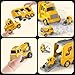 TEMI Construction Truck Toys for 3-7 Years Old Boys - Kids Friction Powered Car Toys for Toddler Ages 3-5, Carrier Play Vehicles Set with Sound and Light, Birthday Gifts for Toddlers 1-3
