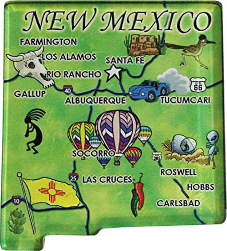 Imán Decorativo Mapa del Estado de New Mexico 2.5 x 2.25 pulg miniatura 1