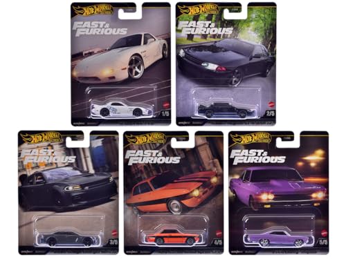Colección Hot Wheels Fast & Furious, 5 autos a escala 1:64 miniatura 4