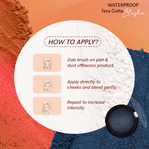 Image of FASHION COLOUR Waterproof Tera Cotta Blusher | Long Lasting, Lightweight Makeup Blusher for Face | Excellent Blending Powder | Creamy | 16g | Shade 08