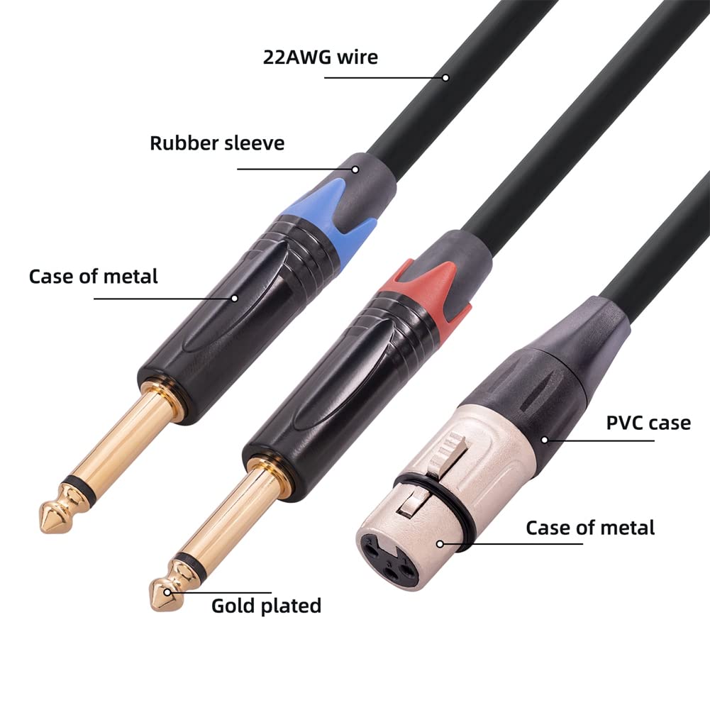 Amazon.co.jp: Bureau XLR メス - デュアル 6.35Mm プラグオスコネクタ
