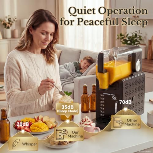 Image of QIDO 88oz Slushie Machine for Home, Frozen Drink Maker,No Ice Needed | 6 Presets, Digital Temp Control, Quiet & Self-Cleaning,Ideal for Margaritas, Smoothies, Bars, and Cafes