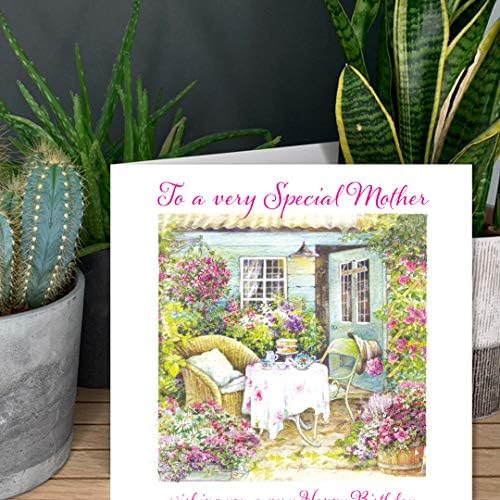 The Heritage Press 'To a Very Special Mother' Birthday Card for Mum - Garden View - Greeting Card for Mummy with Pretty Foil Finish and Envelope - 215X215mm