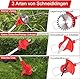 Xbzzgmg Akku Rasentrimmer mit Akku, Rasentrimmer Akku mit 2x4,0mAH - Elektrischer Rasentrimmer mit 4 Messertypen, Akku Rasentrimmer mit Rädern, Einziehbar, Trimmer Garten für Garten, Hof, Gehwege
