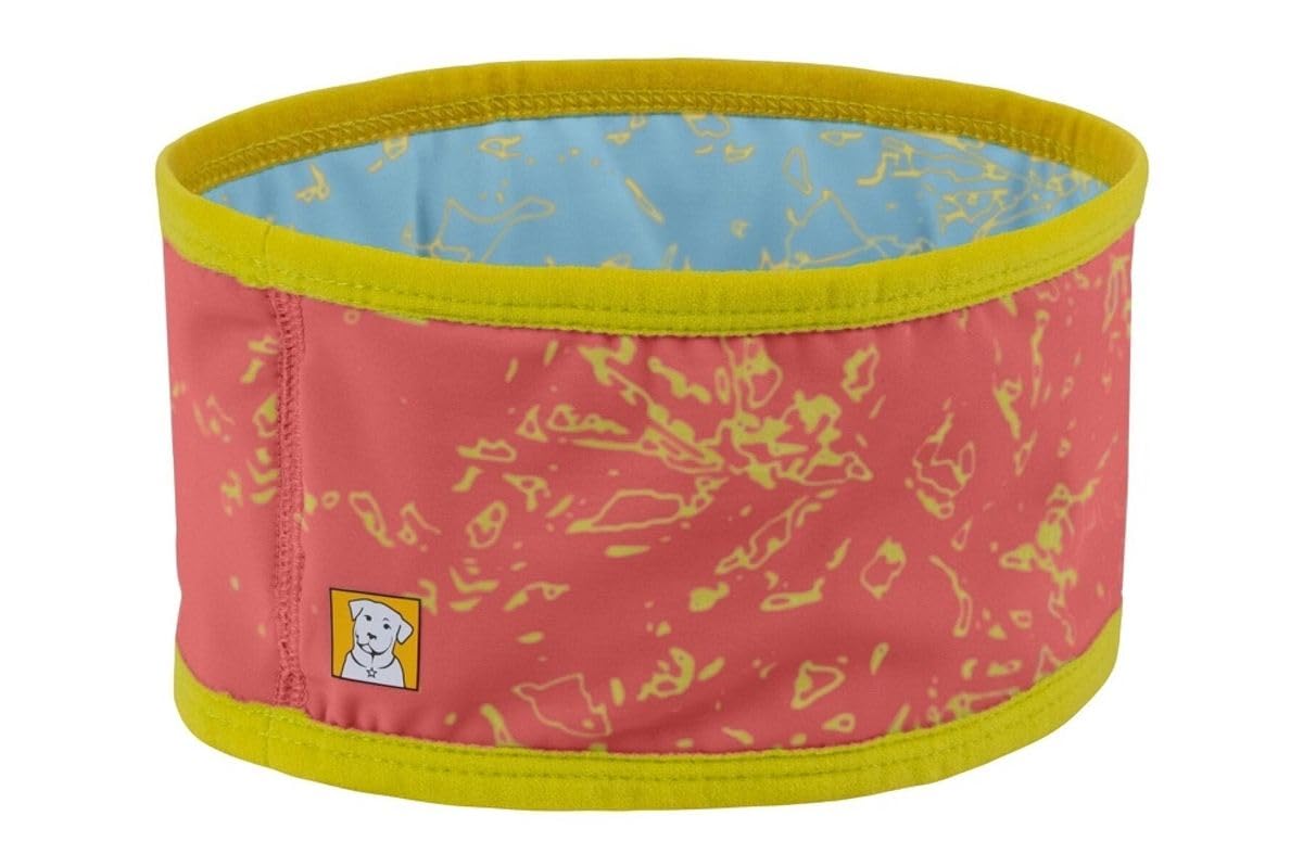 RUFFWEAR Swamp Cooler ocieplacz na szyję dla psów, SPF 50+, zmywalny, dwustronny, chłodzący na co dzień, akcesorium do natychmiastowego schładzania, na upały, łososiowy różowy/niebieska mgiełka