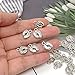 Honbay 50PCS 13mm x 10mm Cute Footprint Charms Pendants for Jewelry Making or DIY Crafts (Silver)