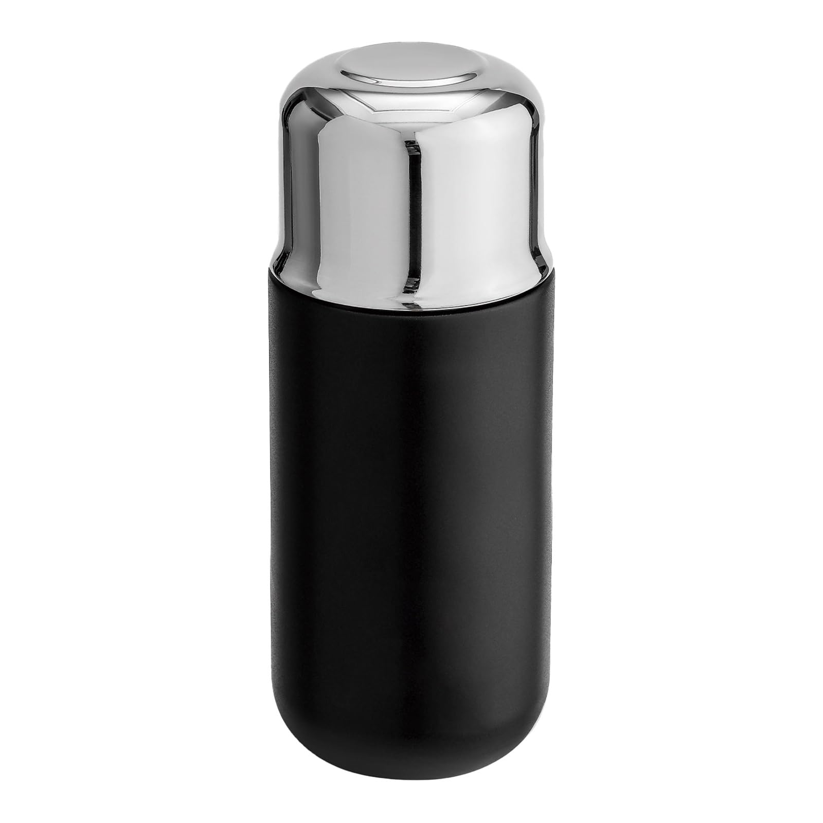 Isolierbecher, Kaffeebecher Thermo, Magnetischer Deckel, Auslaufsicher und Rutschfest, Leicht und Handlich, Geeignet für Heiße und Kalte Getränke(Black,350ml)
