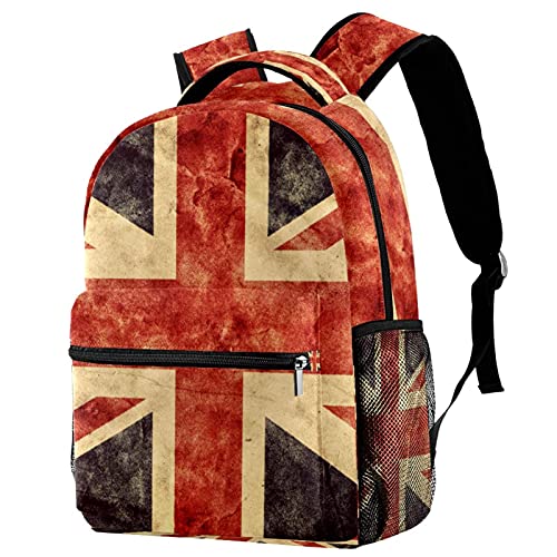 Sac à dos de voyage campus vintage drapeau britannique fille garçon