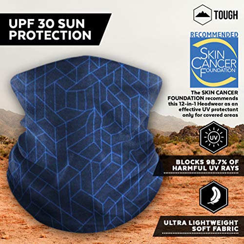 Tough Headband Neck Gaiter Mask For Men & Women - Neck Gaiter Face Mask & Dust Protection W/Uv For Fishing, Running & Hiking #TOP2