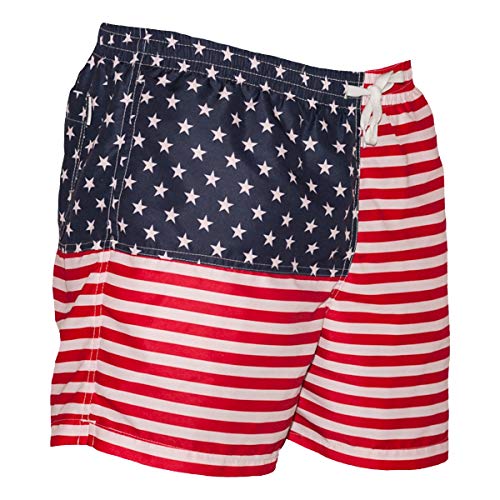 Meripex Apparel Men's Patriotic American Flag Swim Trunks: The Old Glory's2