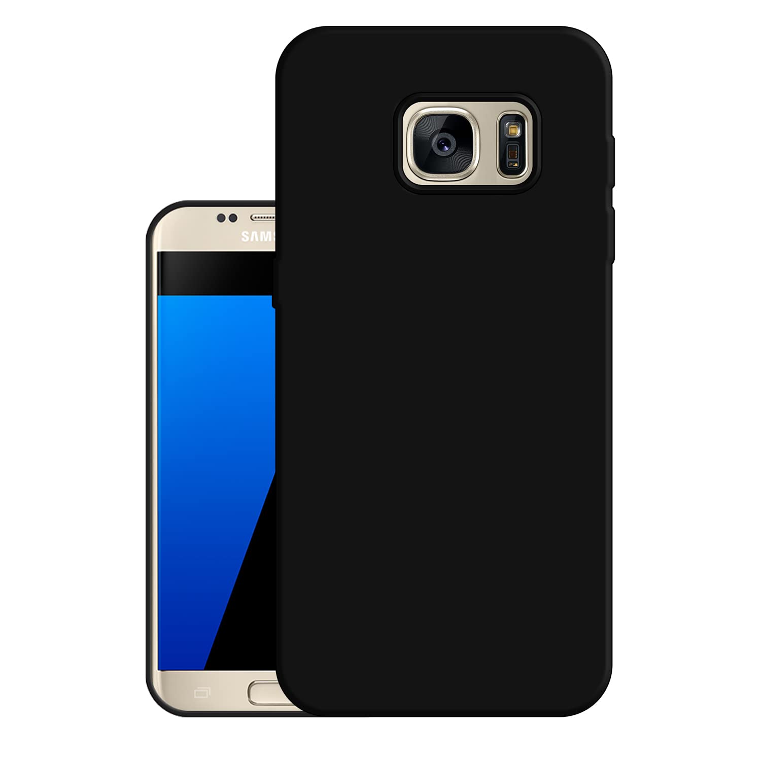 HELLO ZONE Exclusive Matte Finish Soft Back Case Cover for Samsung Galaxy S7 - Black (B0BZ8MZNSK) Amazon Price History, Amazon Price Tracker