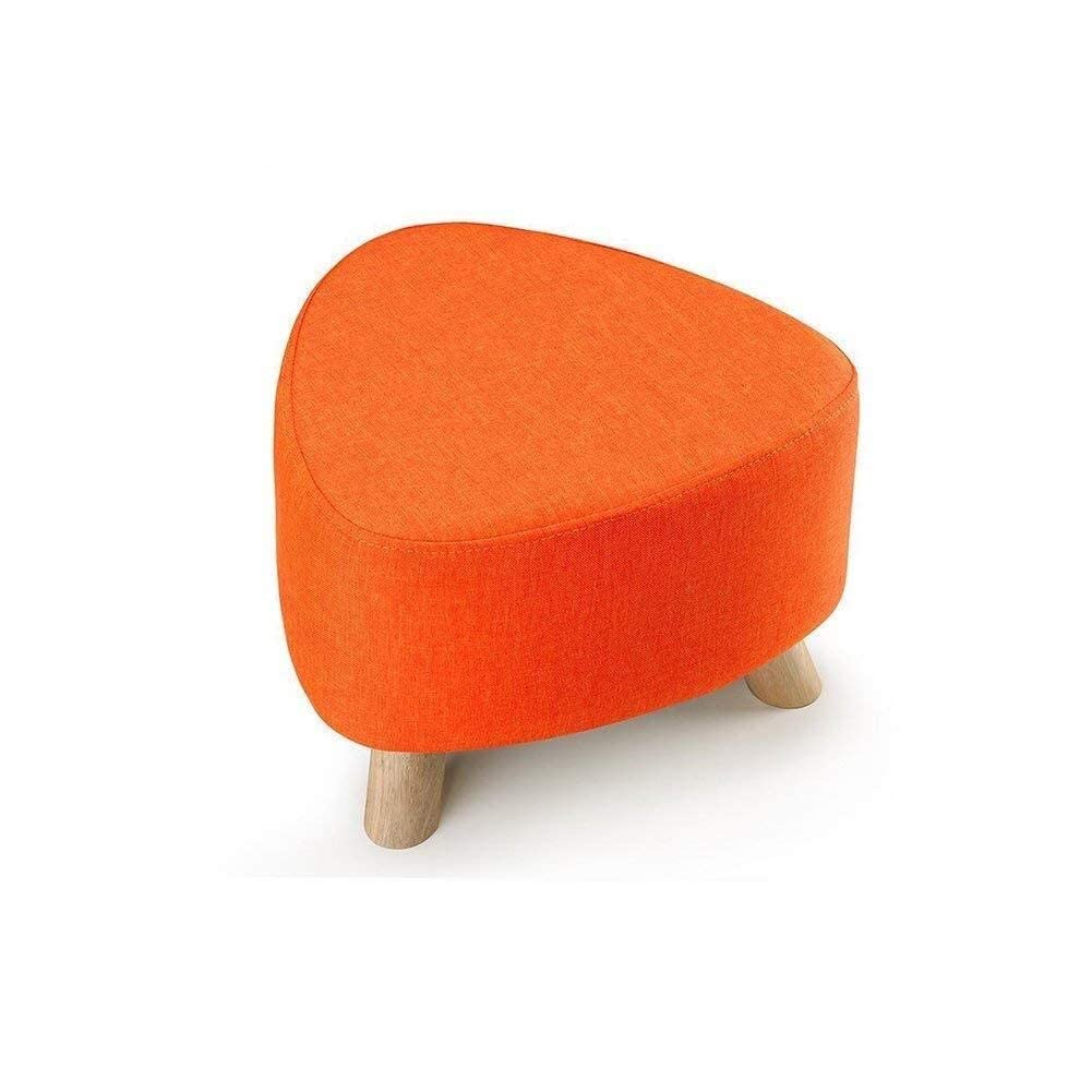 Poufs repose-pieds en bois massif et tissu déhoussable