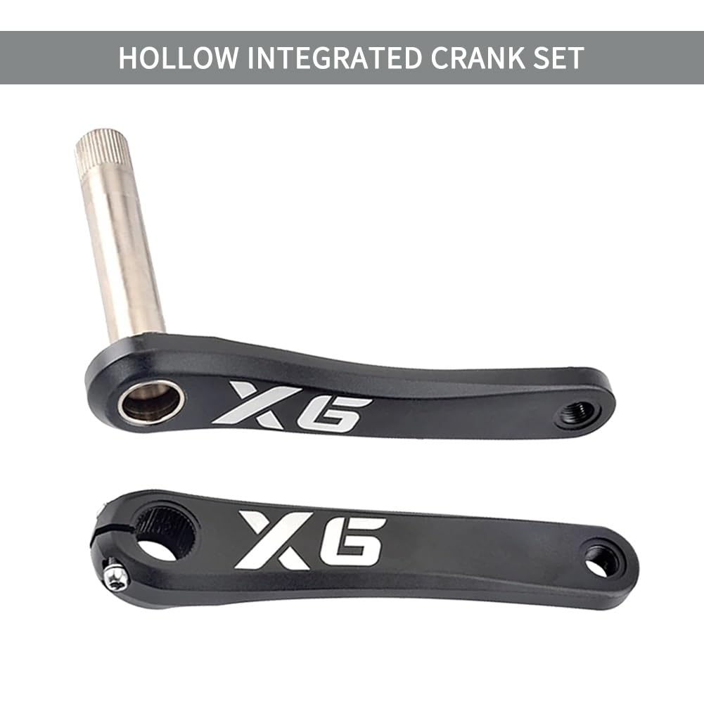 Guarnitura per Mountain Bike da 170/175 mm con Bracci Cavi integrati e Movimento Centrale BSA, Compatibile con 9, 10, 11 e 12 velocità, in Lega di Alluminio Ultraleggera.