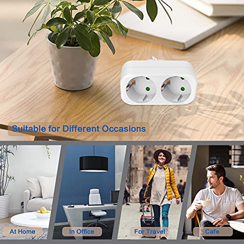 Doppelstecker für Steckdose für Büro, Hause, Reisen
