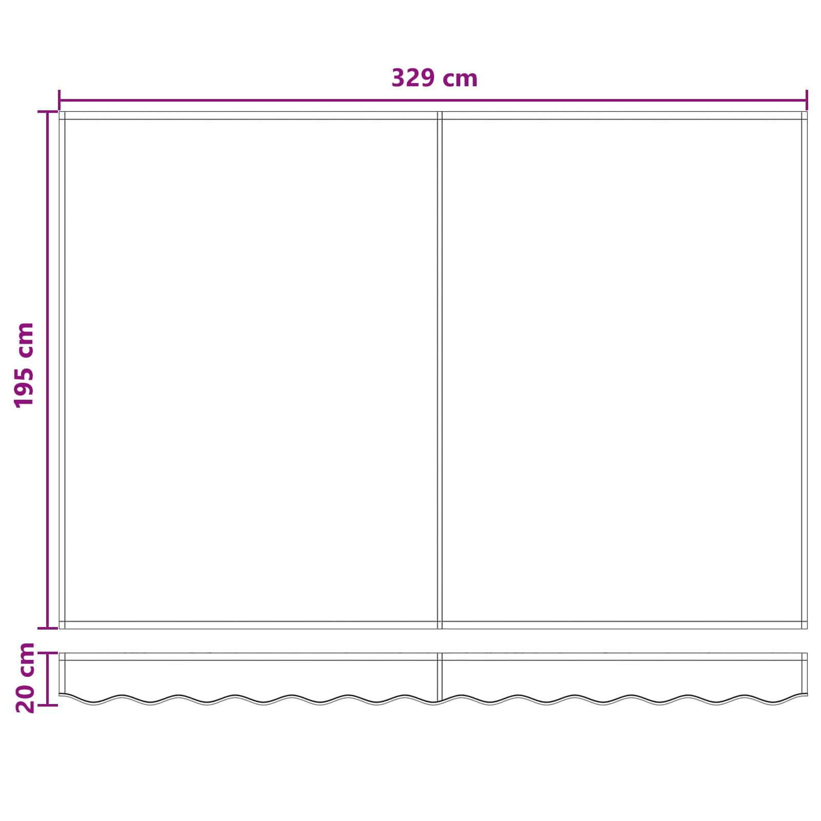 Tenda da sole retrattile, con braccio snodato, grigio chiaro, bianco, 3,5 x 2 m | Tenda parasole flessibile per terrazza e balcone: tenda parasole da parete con manovella da 165 cm in metallo resistente.