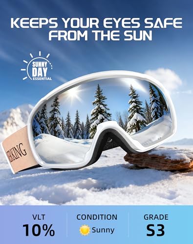Image of Innerking OTG Ski Goggles, Anti-Fog Snowboard Goggles for Men & Women