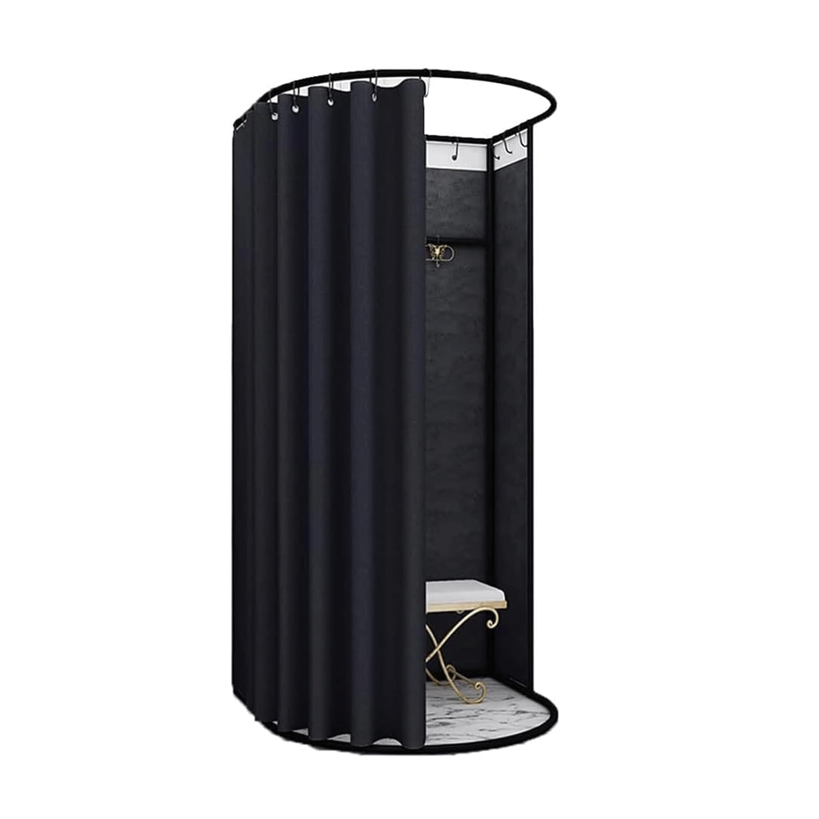 Vestiaire portable avec piste d'atterrissage en métal pour éliminer l'encombrement au sol