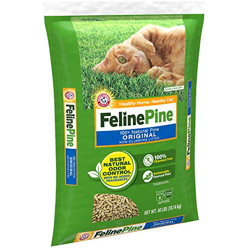 Feline Pine Original Cat Litter 40LB, Blacks & Grays (643004) - Thumbnail 5